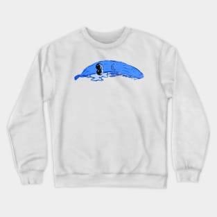 Lonely Crying Blue Banana Lying Down You Hurt My Peelings Crewneck Sweatshirt